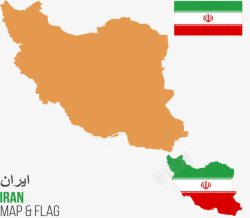 伊朗国家地图素材