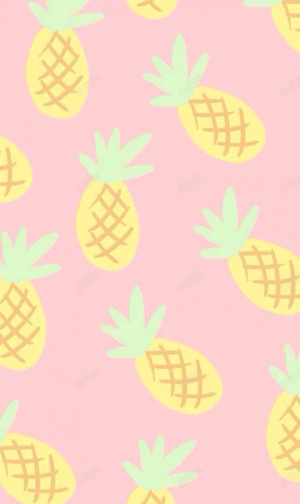 粉色卡爱菠萝壁纸jpg设计背景_新图网 https://ixintu.com 壁纸 粉色 菠萝