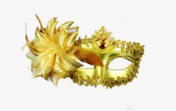 金色花朵面具素材