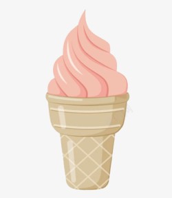甜筒冰淇淋卡通冰淇淋高清图片