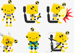 黄色的机器人黄色音乐机器人矢量图高清图片