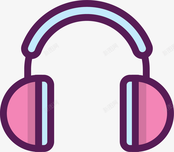 香芋紫耳机图标png_新图网 https://ixintu.com 标志 耳机 耳机LOGO 耳机标志 耳机符号 香芋紫