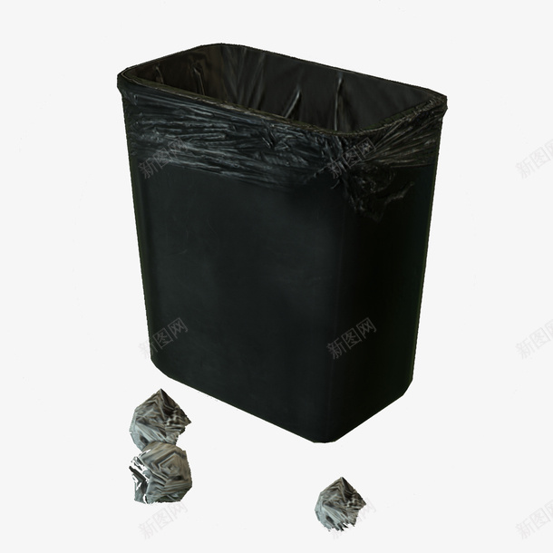 黑色塑料袋纸垃圾篓png免抠素材_新图网 https://ixintu.com 垃圾 垃圾篓 塑料袋 黑色 黑色垃圾篓 黑色塑料袋纸垃圾篓