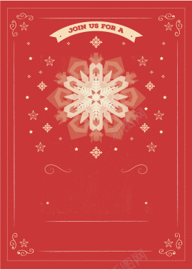 红色喜庆简约圣诞节海报矢量图背景