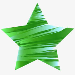 绿色条纹质感五角星矢量图素材