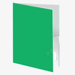 质感绿色文件夹办公矢量图素材