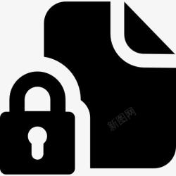 安全档案封皮阻止的文件图标高清图片