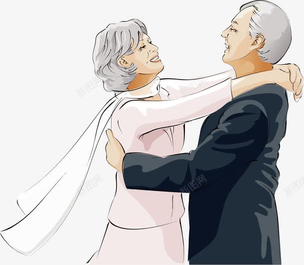 拥抱的老夫妻png免抠素材_新图网 https://ixintu.com 夫妻 恩爱 男女 男女对话 男女拥抱 相拥