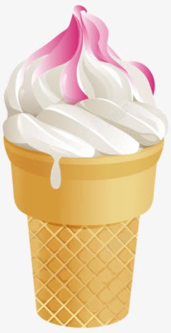可食用脆皮蛋筒脆皮渐变奶油冰淇淋甜筒高清图片