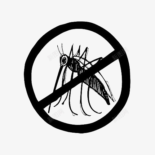 黑色简约禁止蚊子图标png_新图网 https://ixintu.com 图标 害虫 疟疾 疾病 禁止蚊子 简约 虫害 蚊子 黑色 黑色蚊子
