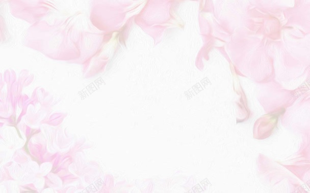 粉色花朵背景海报背景背景