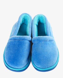 蓝色棉鞋冬季保暖蓝色棉鞋高清图片