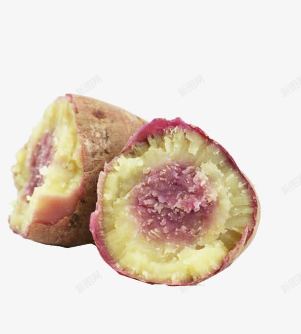 黄紫色的番薯png免抠素材_新图网 https://ixintu.com 农作物 红薯 食物 黄紫色的