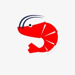 虾搞logo红色小虾图标高清图片