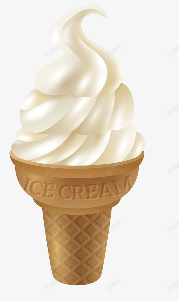 美味白色冰激凌png免抠素材_新图网 https://ixintu.com 唯美冰激凌 小清新 水彩 白色冰激凌 美味冰激凌 质感