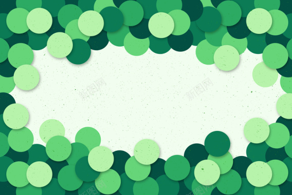 绿色圆点背景矢量图背景