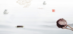 清晰优雅中国风水墨banner背景高清图片