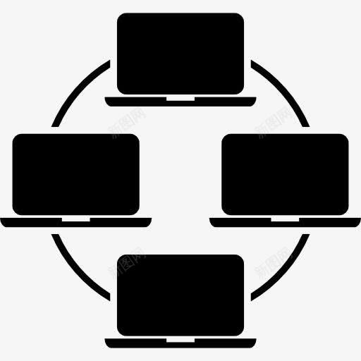 连接笔记本电脑图标png_新图网 https://ixintu.com 电脑 笔记本电脑 网络