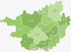 广西地图图片绿色广西地图高清图片