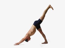 力量锻炼男性单人瑜伽高清图片