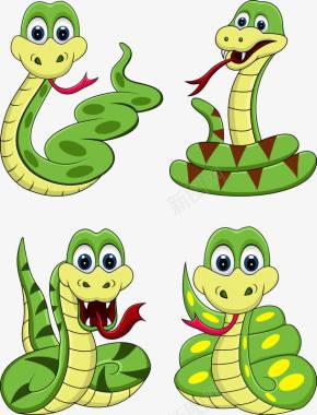 蛇的卡通形象图图标图标