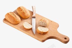 面包菜板切面包高清图片