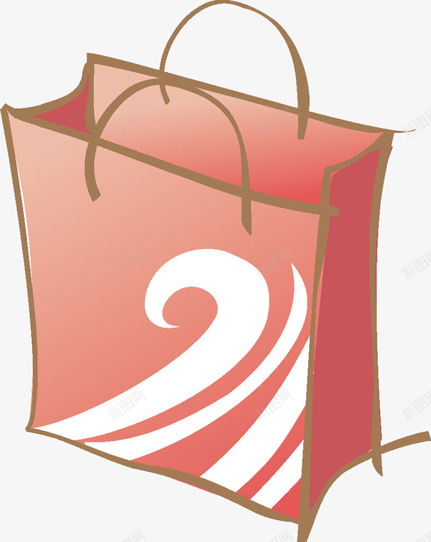 卡通红色购物袋图png免抠素材_新图网 https://ixintu.com 卡通 定制环保袋 插图 环保袋 白色纹理 红色的 购物袋