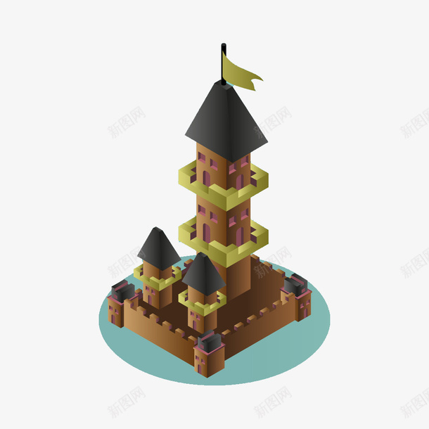 迷你城堡3D建模矢量图ai免抠素材_新图网 https://ixintu.com 3D 城堡 城堡PNG免费 城堡PNG免费下载 城堡PNG素材 城堡矢量 建模 矢量图