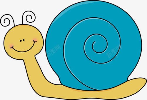 卡通蜗牛png免抠素材_新图网 https://ixintu.com 儿童插画 动画 卡通 可爱 扁平化 蜗牛