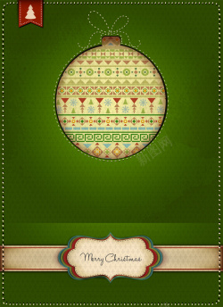 圣诞球封面欧式简约圣诞封面平面背景矢量图高清图片