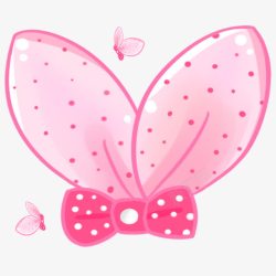 粉色蝴蝶结图案素材