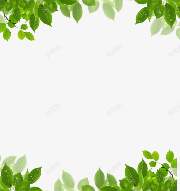 绿色叶子背景装饰图案psd免抠素材_新图网 https://ixintu.com 叶子 图案装饰 绿色 背景图案