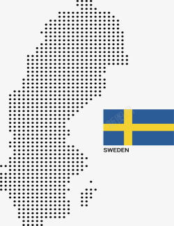 瑞典国家瑞典国家地图国旗矢量图高清图片