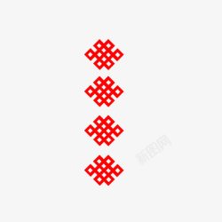 中国结扣红色中国结元素高清图片