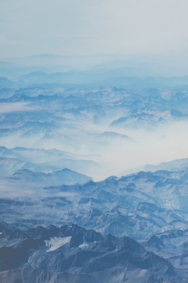 蓝色起伏手绘山峦jpg设计背景_新图网 https://ixintu.com 山峦 蓝色 起伏