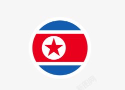 雷达饼形朝鲜国旗高清图片