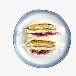 紫菜鸡蛋三明治素材