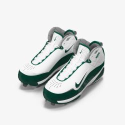绿色球鞋白绿色耐克棒球鞋高清图片