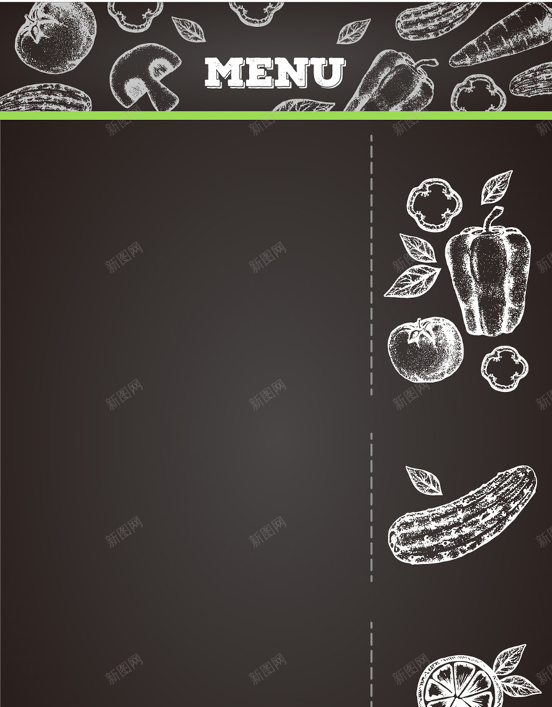 创意菜单背景矢量图ai_新图网 https://ixintu.com 创意 大气 海报 背景 菜单 菜谱 西餐 黑色 矢量图