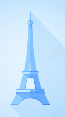 巴黎埃菲尔铁塔矢量图H5背景背景