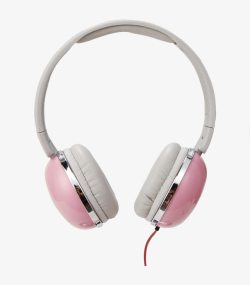灰粉色小清新耳机素材