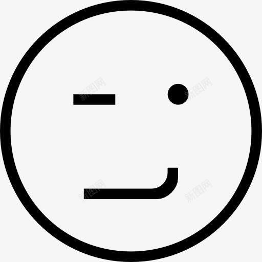 眨眼表情脸部轮廓图标png_新图网 https://ixintu.com 中风 山楂Emoji中风 接口 概述 眨眼 脸 表情 表情符号 面孔