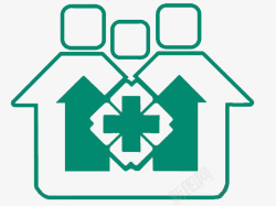 医疗保险绿色标志素材