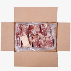 鸭胸肉纸箱子装着鸭胸肉高清图片
