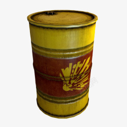 黄色大桶装机油桶红色图案黄色大桶装机油桶高清图片