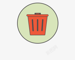 灰色垃圾桶垃圾桶图标高清图片