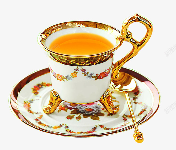 西式茶杯png免抠素材_新图网 https://ixintu.com 创意 花 茶座 茶杯 西方