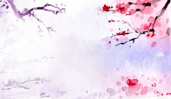 樱花模板水墨樱花广告背景矢量图高清图片