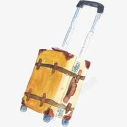 生活工具行李箱手绘画片高清图片