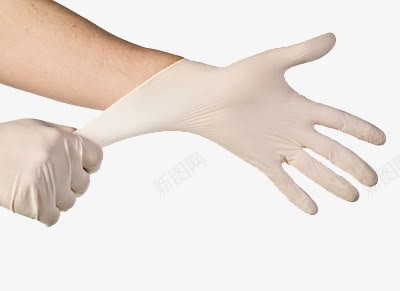 正在戴手套png免抠素材_新图网 https://ixintu.com 橡胶 白色 透明